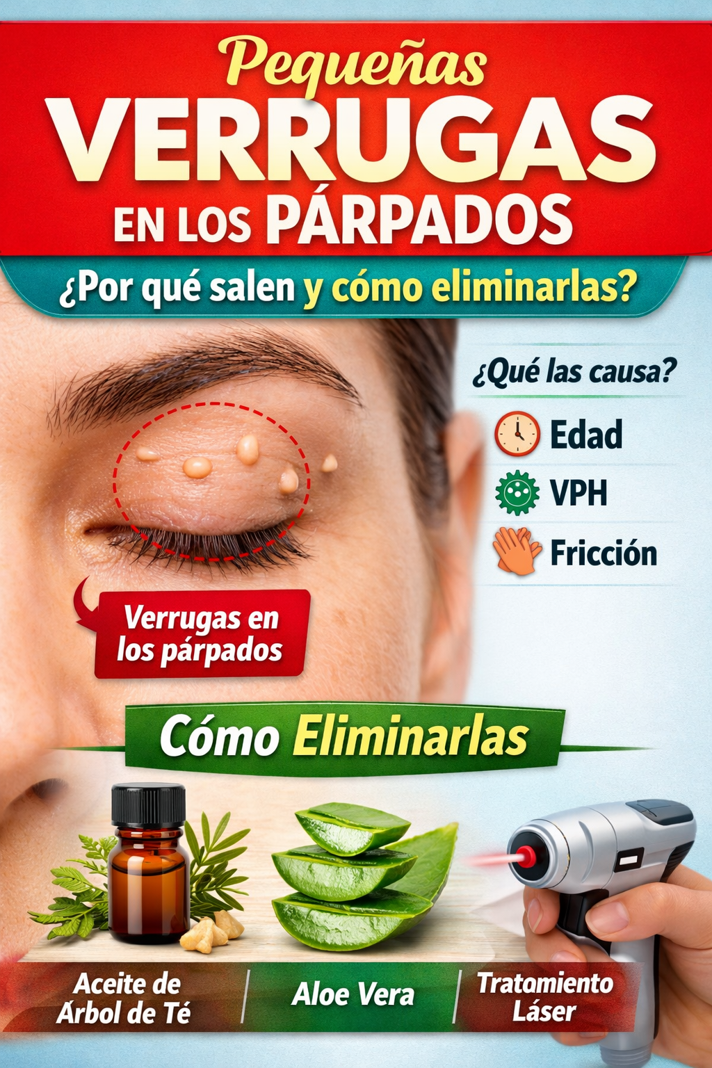 eliminar verrugas en lo parpados